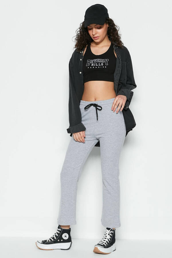 Wide Leg Spanish Trousers Tracksuit Bottoms 736 Grey - 1