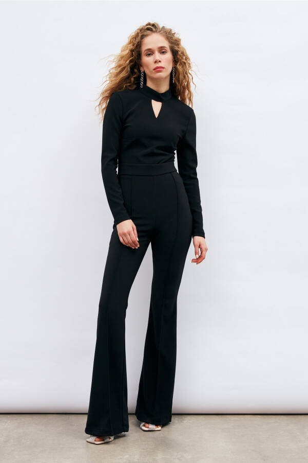 Wide Leg Trousers - Black - 10