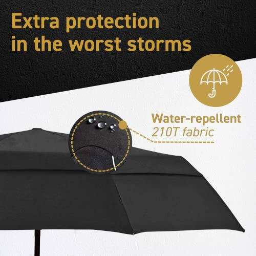 Windproof Travel Umbrellas for Rain - Lightweight, Strong, Compact with & Easy Auto Open/Close Button for Single Hand Use - Double Vented Canopy for Men & Women - 4