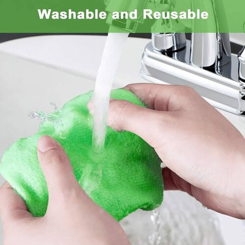 Windshield Cleaning Tool Windshield Cleaning Wand Auto Window Cleaner, 5 Pieces Reusable Cloth Pads for Car Interior, Dirty Car Washing Brushes (green) - 6