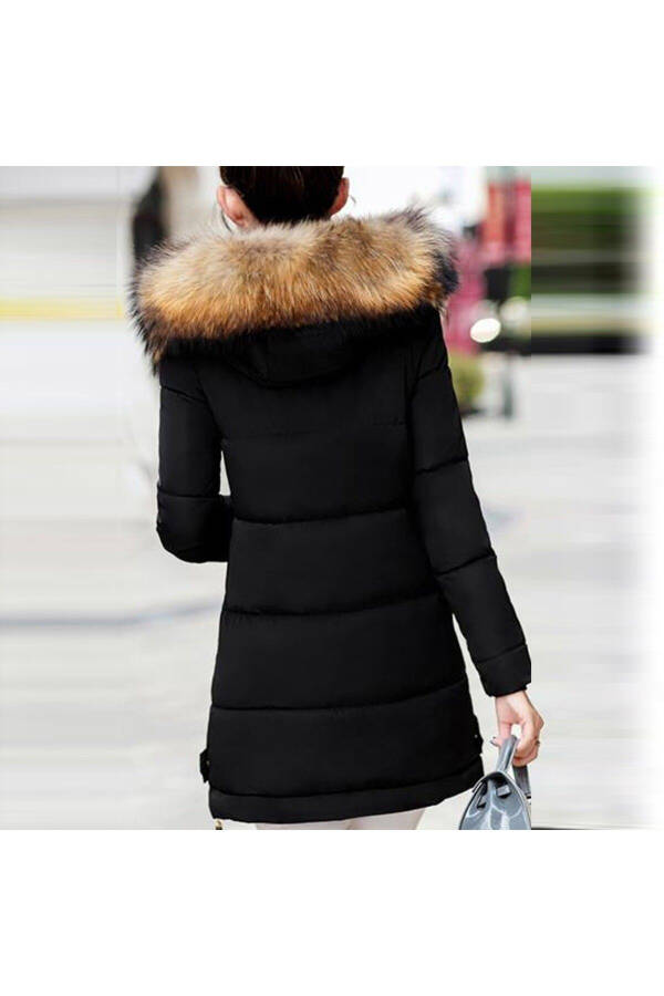 Winter Fur Collar Puffer Women's Jacket 7112black8 - 4