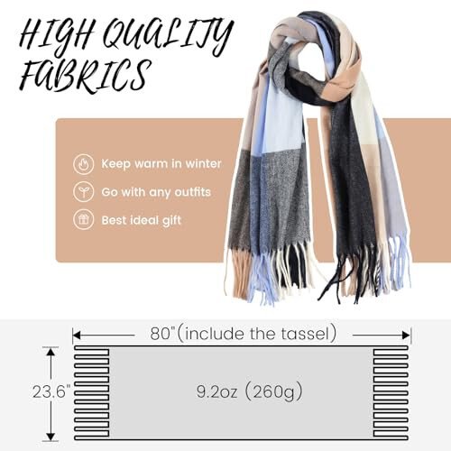 Winter Scarfs for Women, Cashmere Feel - 11