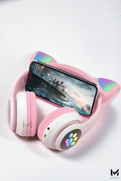 Wireless Bluetooth 5.0 LED Cat Ear Headphones Gift ios Android Compatible 8d Stereo Hd Sound - 13