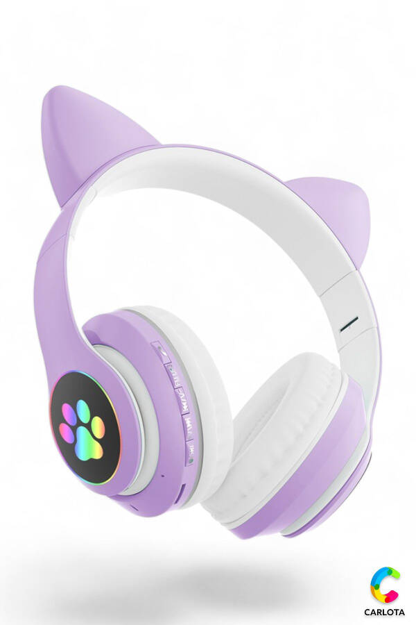 Wireless Bluetooth 5.0 LED Lighted Cat Ear Headphones Gift 8d Stereo Hd Sound Kitty - 7