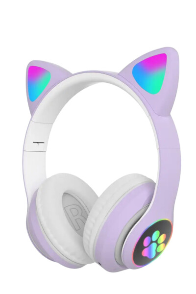 Wireless Bluetooth 5.0 LED Lighted Cat Ear Headphones Gift 8d Stereo Hd Sound Kitty - 1