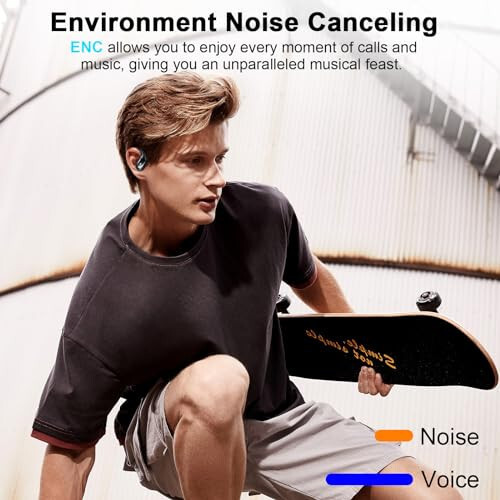 Wireless Earbud, 75Hrs Bluetooth 5.3 Headphones IP7 Waterproof for Sport, Running Wireless Earphones with ENC Noise Cancelling Mics, Deep Bass Over Ear bud with Earhooks for Android, iOS, Workout, Gym - 11