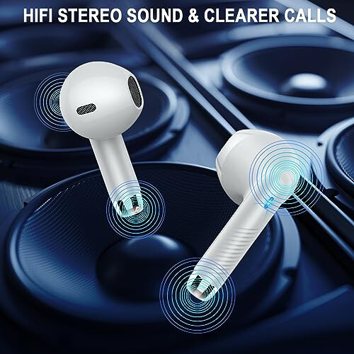 Wireless Earbuds, Bluetooth 5.3 Ear Buds LED Power Display Headphones Bass Stereo, Bluetooth Earbuds in-Ear Noise Cancelling Mic, 40H Playback Mini Case IP7 Waterproof Sports Earphones for Android iOS - 2