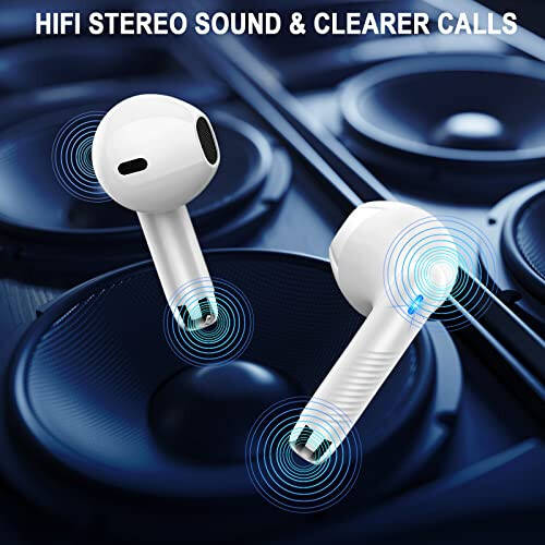 Wireless Earbuds, Bluetooth 5.3 Ear Buds LED Power Display Headphones Bass Stereo, Bluetooth Earbuds in-Ear Noise Cancelling Mic, 40H Playback Mini Case IP7 Waterproof Sports Earphones for Android iOS - 2