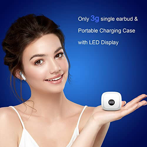 Wireless Earbuds, Bluetooth 5.3 Ear Buds LED Power Display Headphones Bass Stereo, Bluetooth Earbuds in-Ear Noise Cancelling Mic, 40H Playback Mini Case IP7 Waterproof Sports Earphones for Android iOS - 6