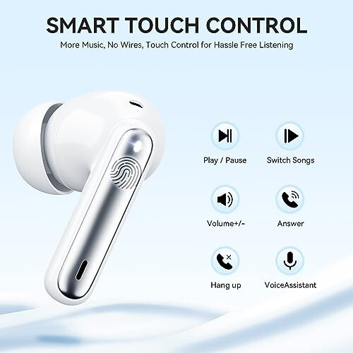 Wireless Earbuds, Bluetooth 5.3 Headphones 40Hrs Playtime Deep Bass Stereo in-Ear Earbud, LED Power Display, Call Noise Canceling Headphones with Mic, IP7 Waterproof Earphones for iPhone Android - 7