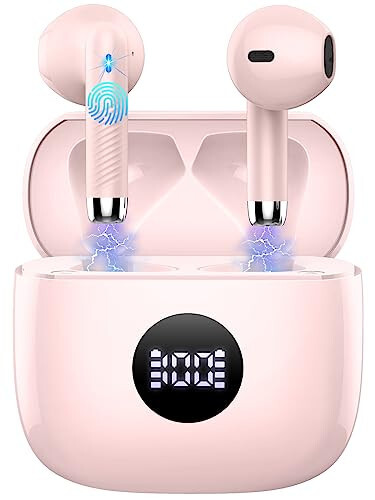 Wireless Earbuds, Bluetooth 5.4 Ear Buds LED Power Display Headphones Bass Stereo, Bluetooth Earbuds in-Ear Noise Cancelling Mic, 40H Playback Mini Case IP7 Waterproof Sports Earphones for Android iOS - 1