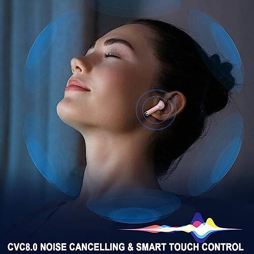 Wireless Earbuds, Bluetooth 5.4 Ear Buds LED Power Display Headphones Bass Stereo, Bluetooth Earbuds in-Ear Noise Cancelling Mic, 40H Playback Mini Case IP7 Waterproof Sports Earphones for Android iOS - 2