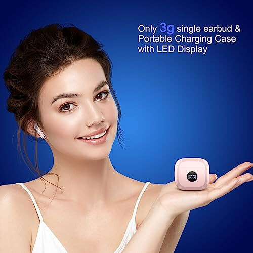 Wireless Earbuds, Bluetooth 5.4 Ear Buds LED Power Display Headphones Bass Stereo, Bluetooth Earbuds in-Ear Noise Cancelling Mic, 40H Playback Mini Case IP7 Waterproof Sports Earphones for Android iOS - 5