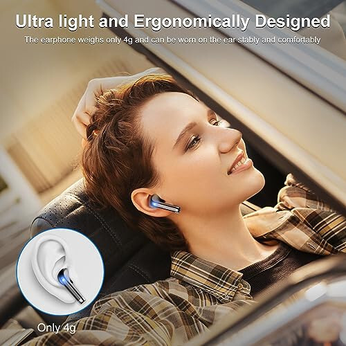 Wireless Earbuds Bluetooth Headphones 5.3 Bass Stereo Earphones, 40H Playtime Ear Buds with LED Power Display, Bluetooth Earbud with Noise Cancelling Mic IPX7 Waterproof Earbuds for iOS Android - 6