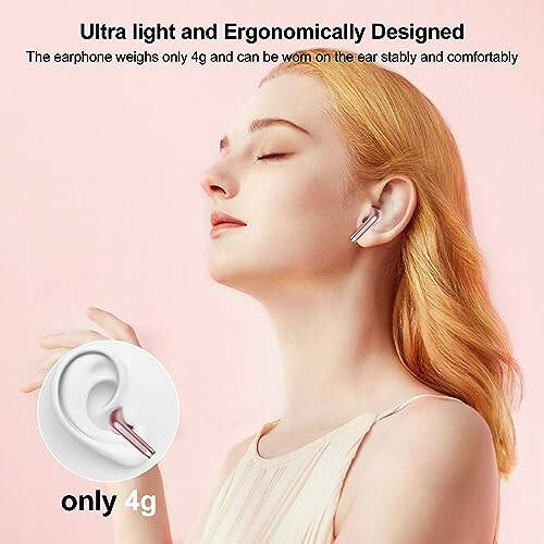 Wireless Earbuds Bluetooth Headphones 5.3 Bass Stereo Earphones, 40H Playtime Ear Buds with LED Power Display, Bluetooth Earbud with Noise Cancelling Mic IPX7 Waterproof Earbuds for iOS Android - 6