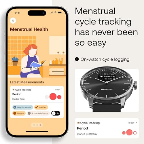 Withings ScanWatch Light - Hybrid Smart Watch, Heart Rate Monitoring, Fitness Tracker, Cycle Tracker, Sleep Monitoring - 4