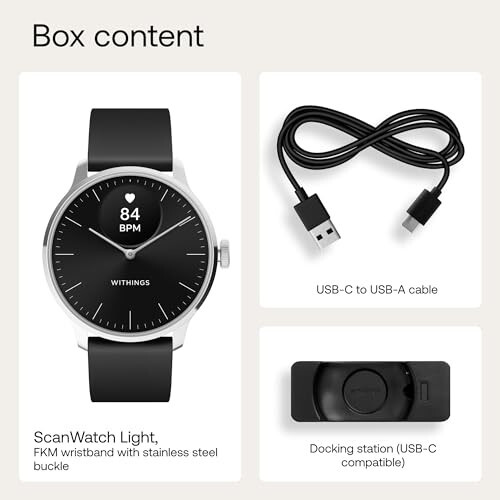 Withings ScanWatch Light - Hybrid Smart Watch, Heart Rate Monitoring, Fitness Tracker, Cycle Tracker, Sleep Monitoring - 7