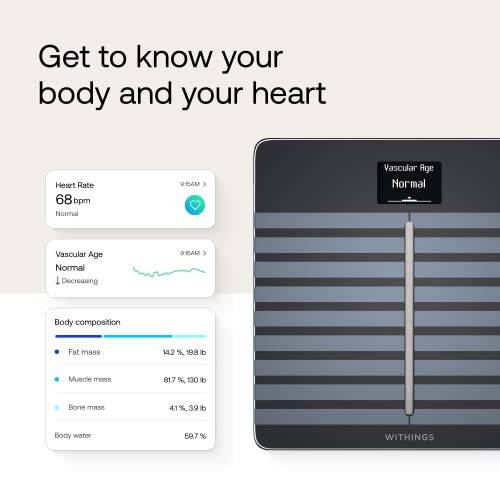 WITHINGS WLAN Smart Scales with Full Body Analysis Including Fat Content, Muscle Mass, Bone Density, Visceral Fat, Digital Personal Scales/Body Fat Scales with Bluetooth - 3