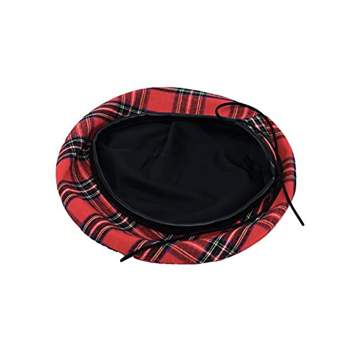 WITHMOONS Cotton Plaid Beret Hat Tartan Check French Beanie Cap YZF0083 - 5