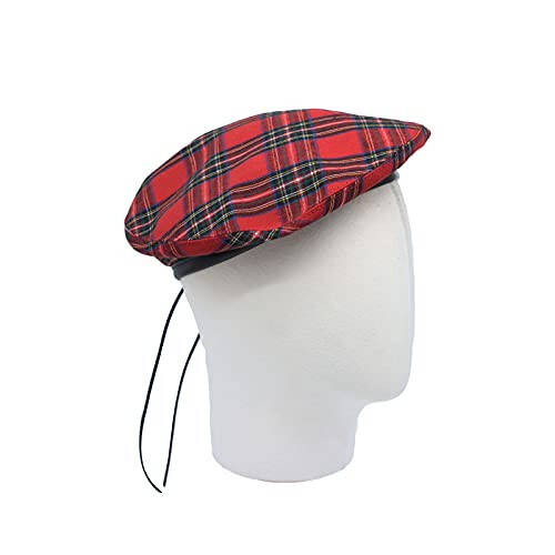 WITHMOONS Paxta Kvadratli Bere Shlyapa Tartan Naqshli Frantsuz Beani Qalpag'i YZF0083 - 3