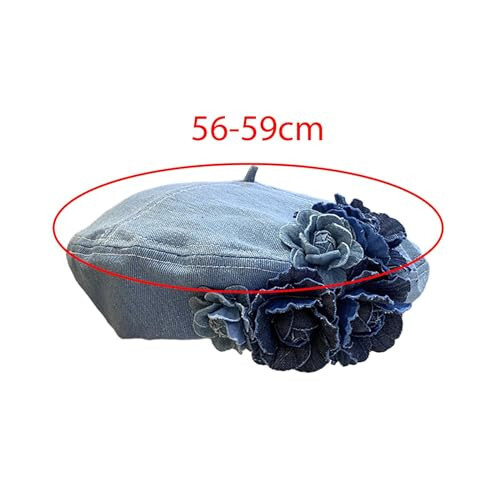 Women Beret Hat Denim Cap Comfortable Birthday Gift Headwear Costume Hat Painter Hat for Outdoor Holiday New Year Autumn - 24