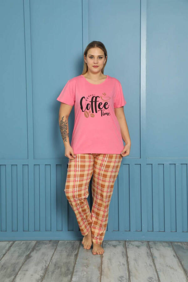 Women's 100% Cotton Short Sleeve Plus Size Pajama Set 202156 - 6