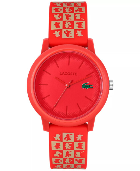 Women's 12.12 Chinese New Year Red Silicone Strap Watch 36mm Nude - 1