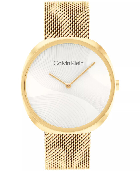 Women's 2-Hand Gold-Tone Stainless Steel Mesh Bracelet Watch 36mm Gold - 1