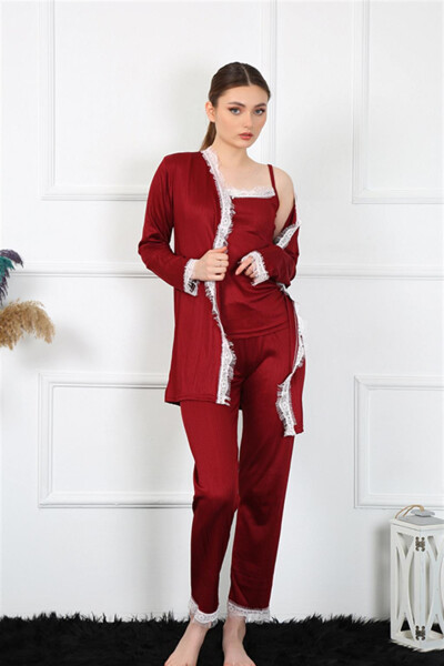 Women's 3-pack Claret Red Dressing Gown 16108 - 1