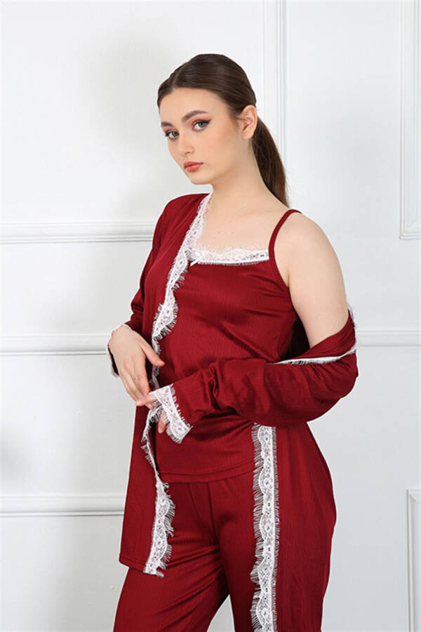 Women's 3-pack Claret Red Dressing Gown 16108 - 3