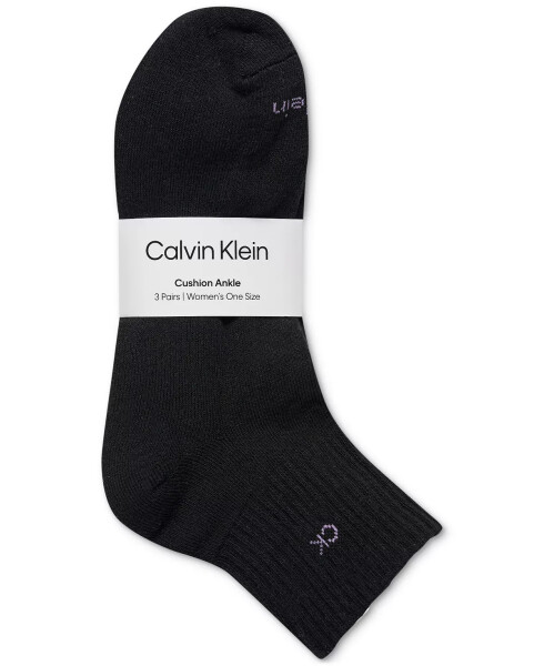 Women's 3-Pk. Cushion Quarter Socks Black - 3