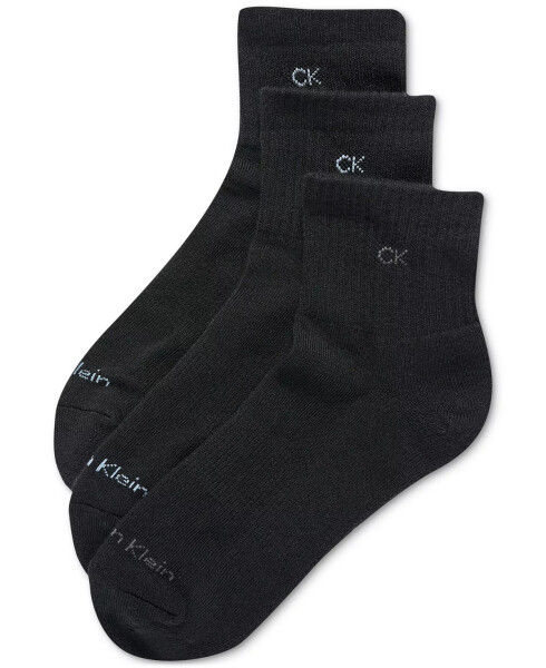 Women's 3-Pk. Cushion Quarter Socks Black - 4