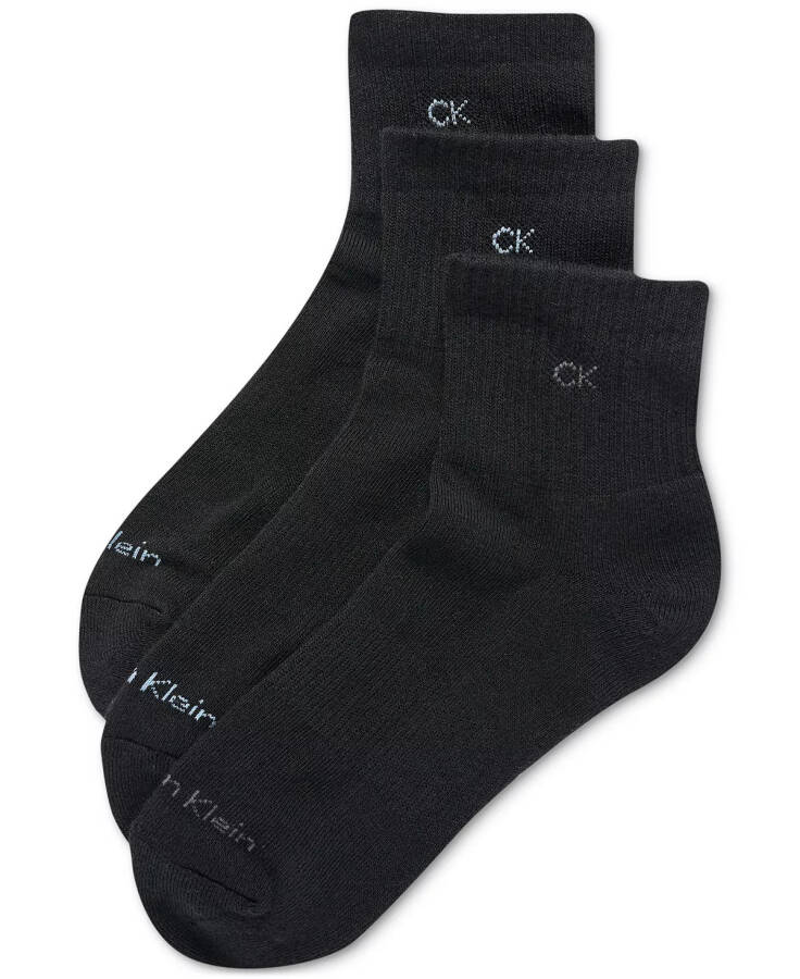 Women's 3-Pk. Cushion Quarter Socks Black - 2