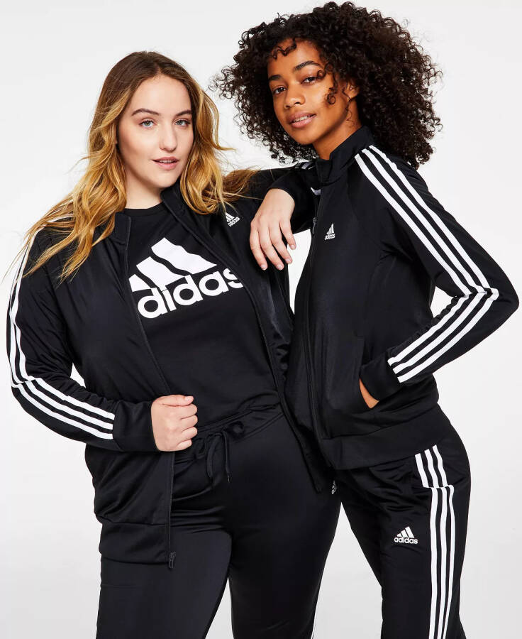 Women's 3-Stripe Tricot Track Jacket, XS-4X Black - 1