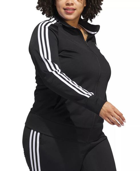 Women's 3-Stripe Tricot Track Jacket, XS-4X Black - 5