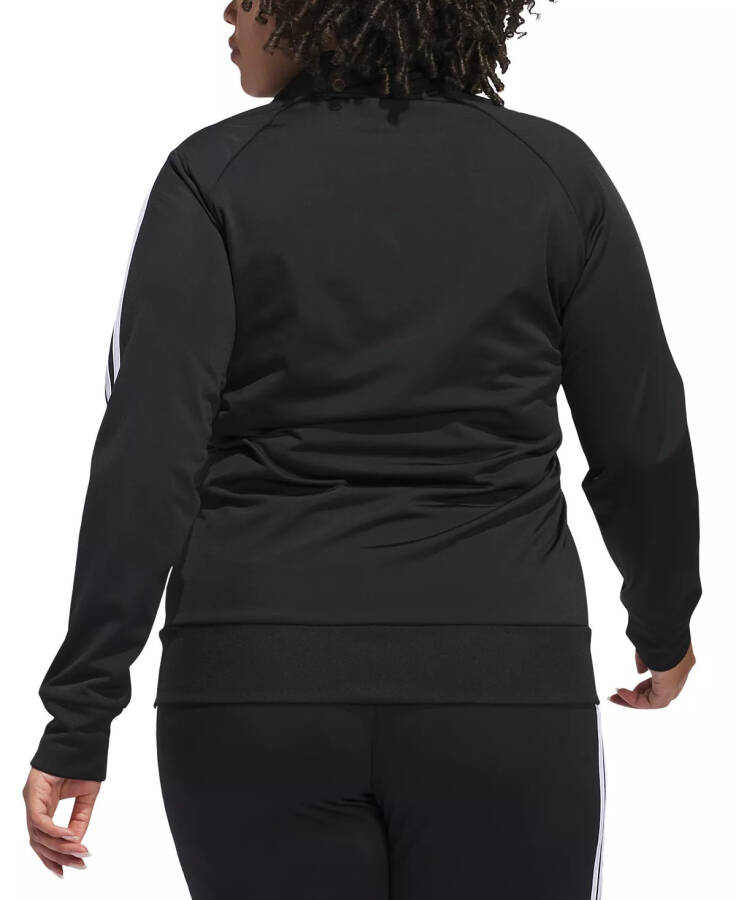 Women's 3-Stripe Tricot Track Jacket, XS-4X Black - 6