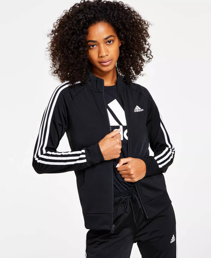 Women's 3-Stripe Tricot Track Jacket, XS-4X Black - 9