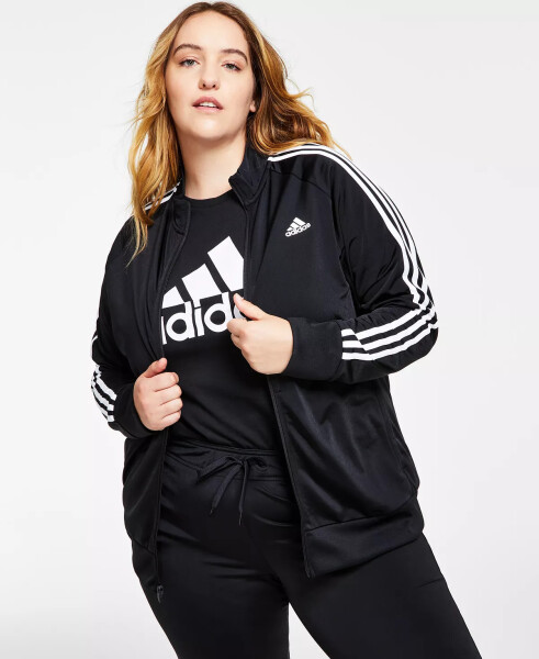 Women's 3-Stripe Tricot Track Jacket, XS-4X Black - 11