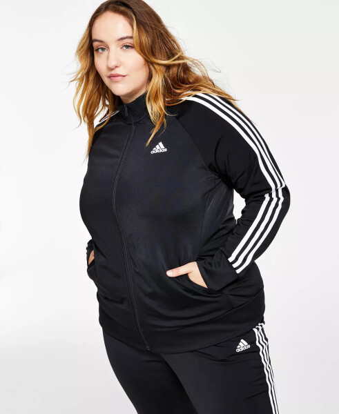 Women's 3-Stripe Tricot Track Jacket, XS-4X Black - 13