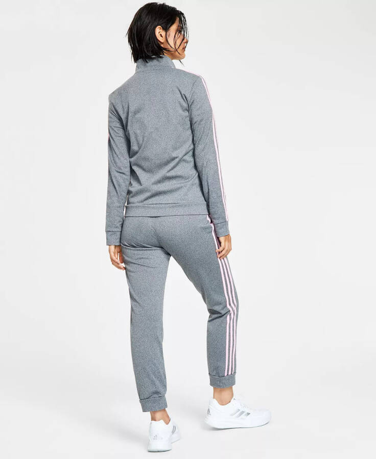 Women's 3-Stripe Tricot Track Jacket, XS-4X Grey Six Mel - 6