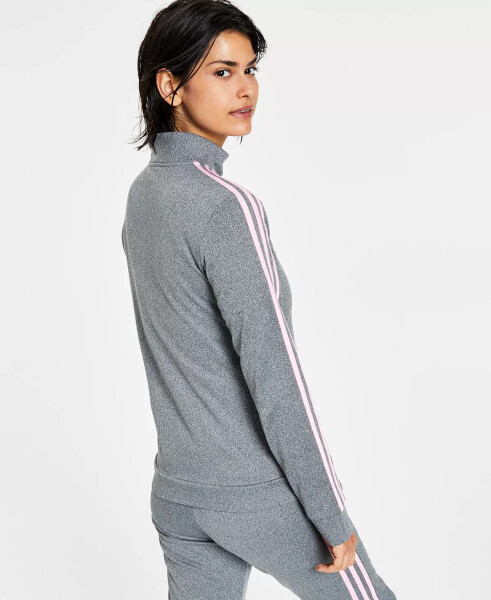 Women's 3-Stripe Tricot Track Jacket, XS-4X Grey Six Mel - 3