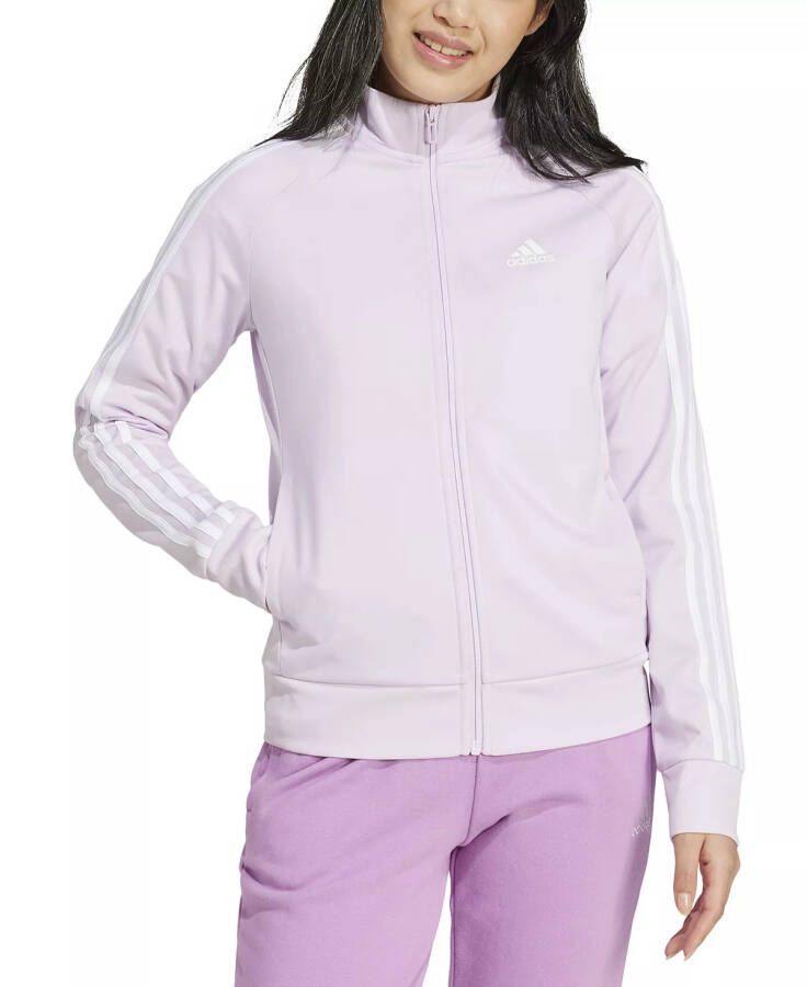 Women's 3-Stripe Tricot Track Jacket, XS-4X Ice Lavender - 1