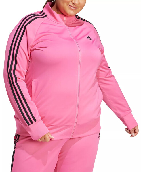 Women's 3-Stripe Tricot Track Jacket, XS-4X Pulse Magenta - 1