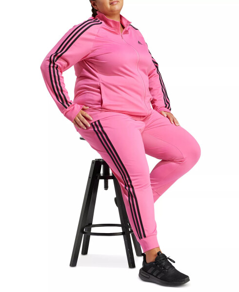 Women's 3-Stripe Tricot Track Jacket, XS-4X Pulse Magenta - 3