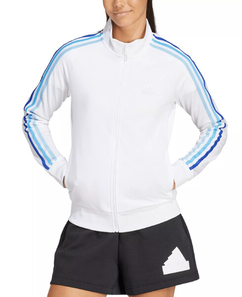 Women's 3-Stripe Tricot Track Jacket, XS-4X White - 1