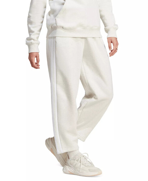 Women's 3-Stripes Open Hem Fleece Joggers Off White Mel/white - 1