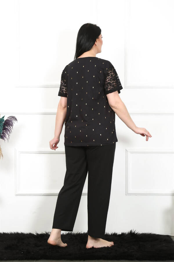 Women's 5XL-6XL-7XL-8XL Large Size Short Sleeve Pajamas Suit 75006 - 4