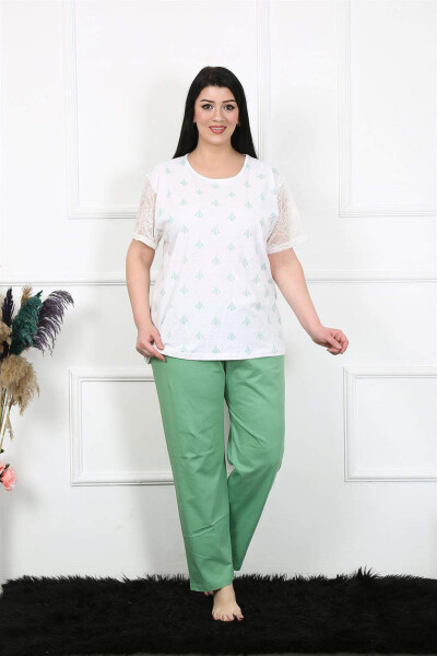 Women's 5XL-6XL-7XL-8XL Plus Size Short Sleeve Pajama Set 75001 - 7