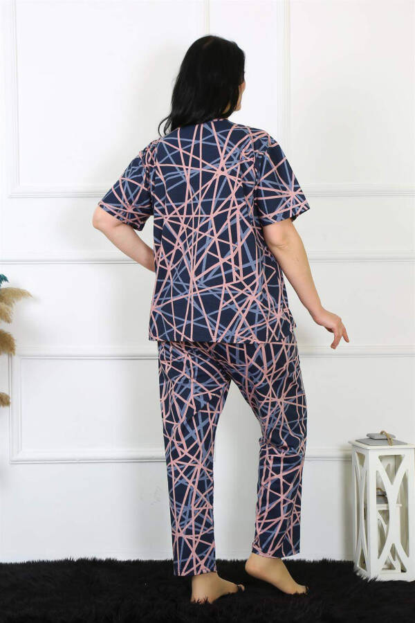 Women's 5XL-6XL-7XL-8XL Plus Size Short Sleeve Pajama Set 75008 - 10