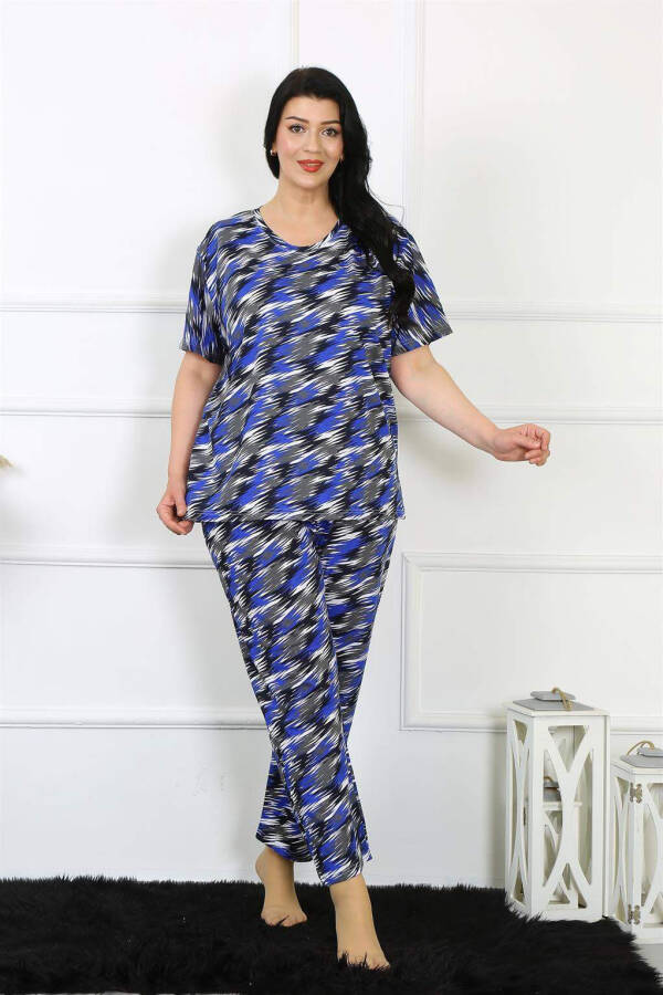 Women's 5XL-6XL-7XL-8XL Plus Size Short Sleeve Pajama Set 75010 - 3